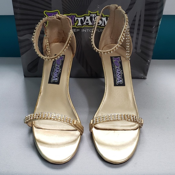 Funtaisma Shoes - Funtaisma Gold Cleopatra Heeled Sandals
